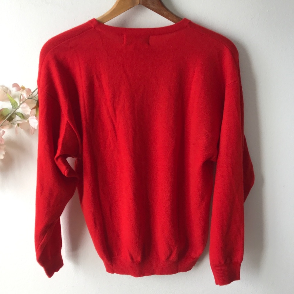 Bloomingdales Red Cashmere Sweater - Picture 6 of 8